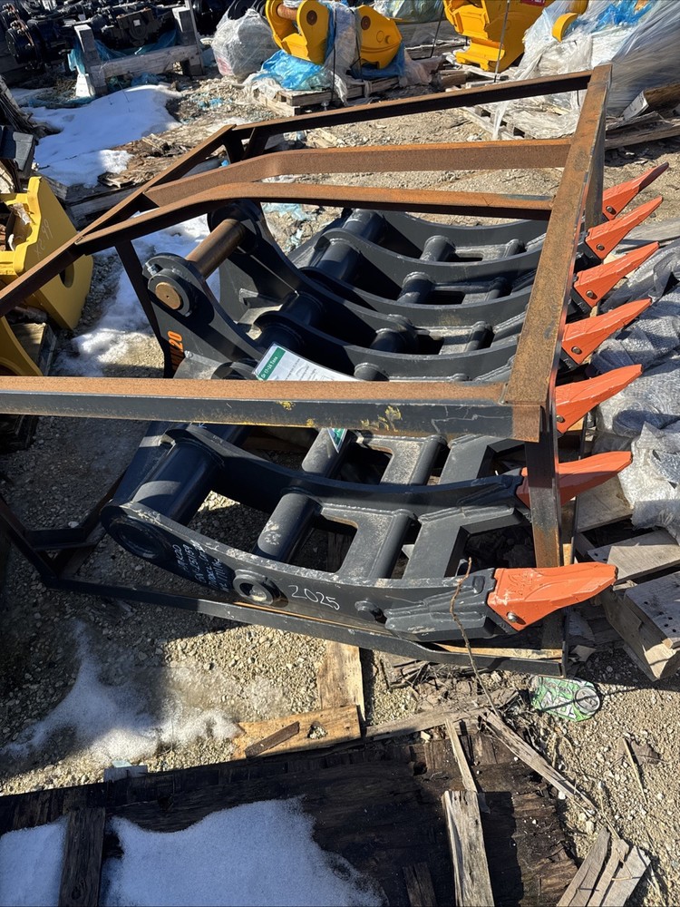 Cat 320 65 Inch Excavator Root Rake 80 Mm Pins
