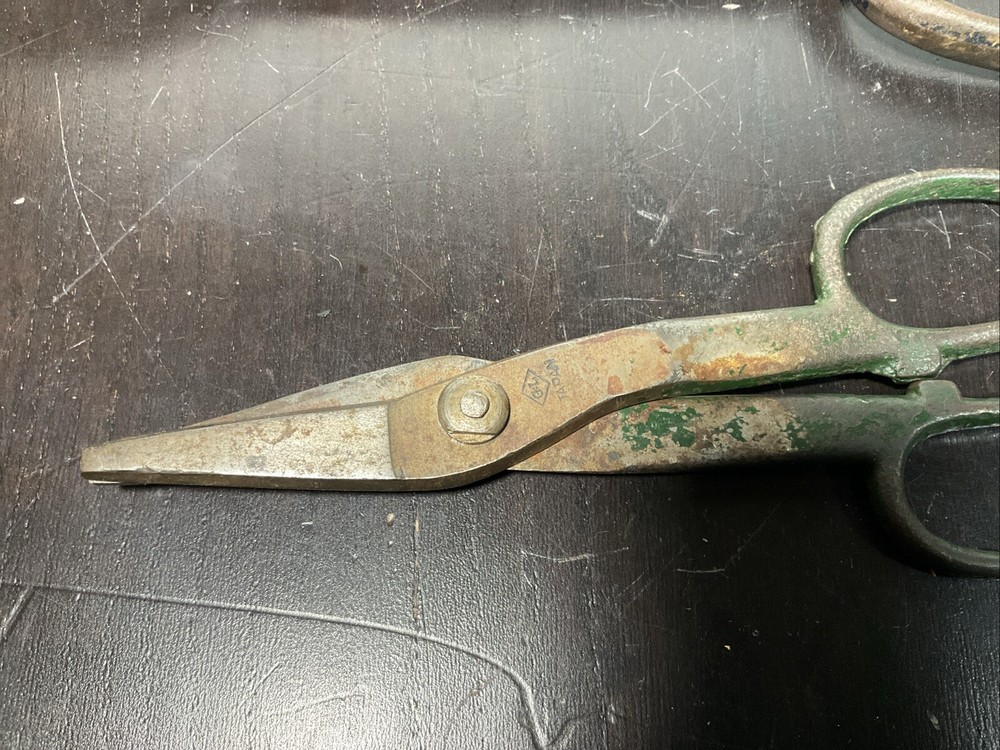 Vintage Crescent Tool Co. 13” & G L 7” Tin Snips
