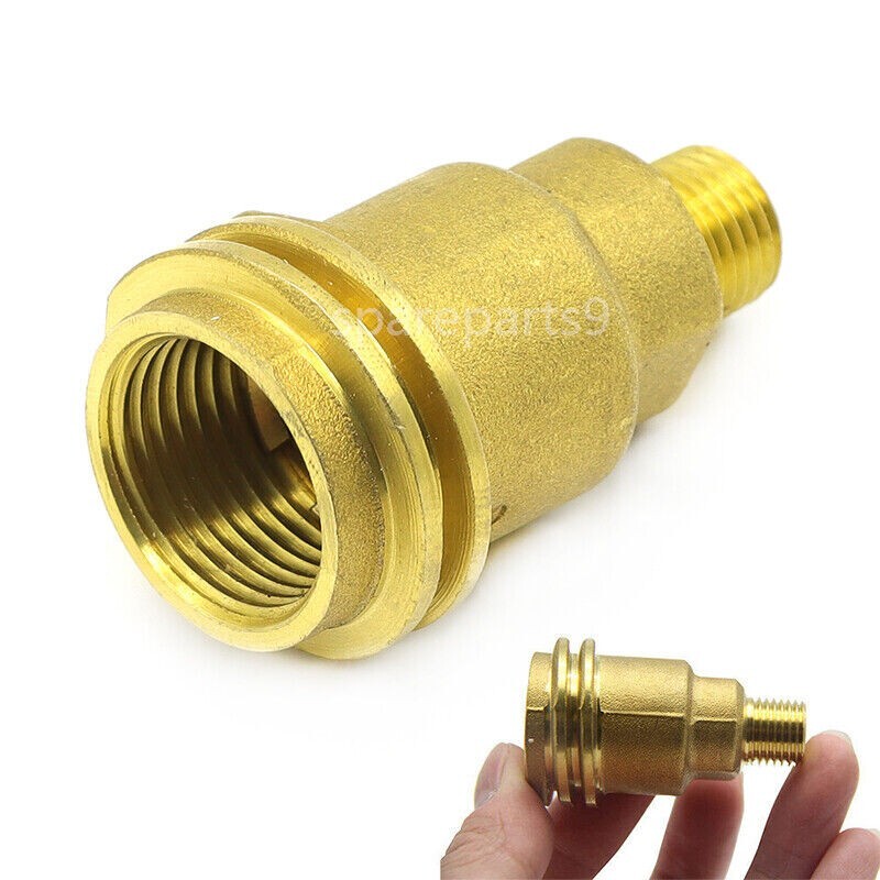 Solid Brass QCC1 Nut Propane Gas Fitting Adapter 1/4" Male Pipe Thread Connector