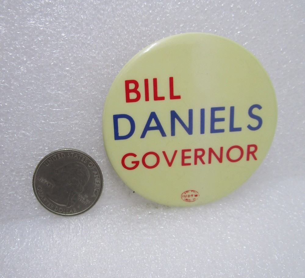 Bill Daniels Governor Button Pin