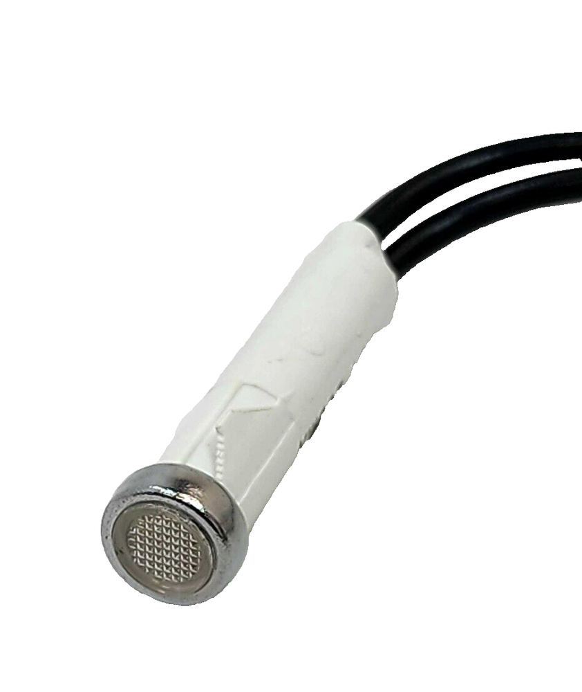 (1x) 6.3VAC/DC - 200mA - 5/16" Clear Panel Mount Incandescent Indicator 6" Leads