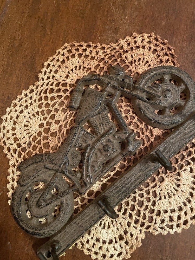 iron motorcycle key rack vintage