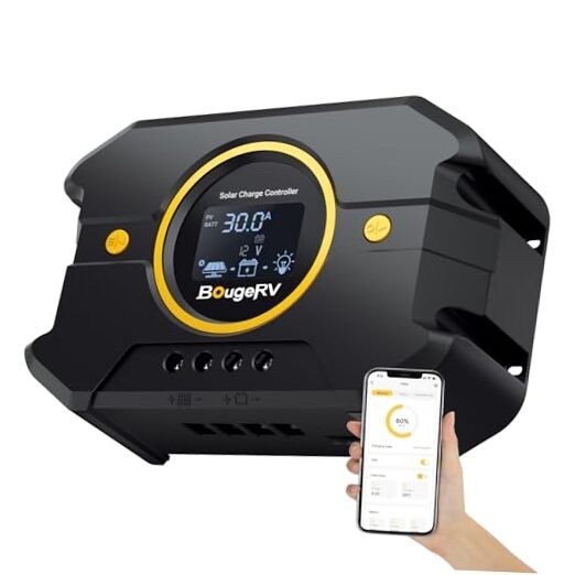 Li 30A PWM Solar Charge Controller 12V 24V, with Backlit 30A PWM Controller