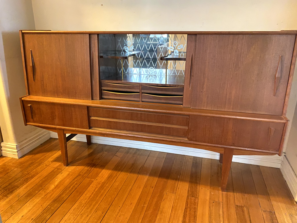 Mid Century Danish Teak Sideboard vintage