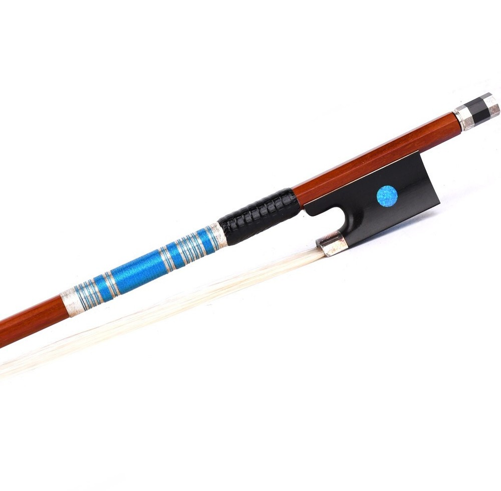 D.Peccatte Copy Master Pernambuco Violin Bow 4/4 Ebony Blue Eye Frog Silver Part