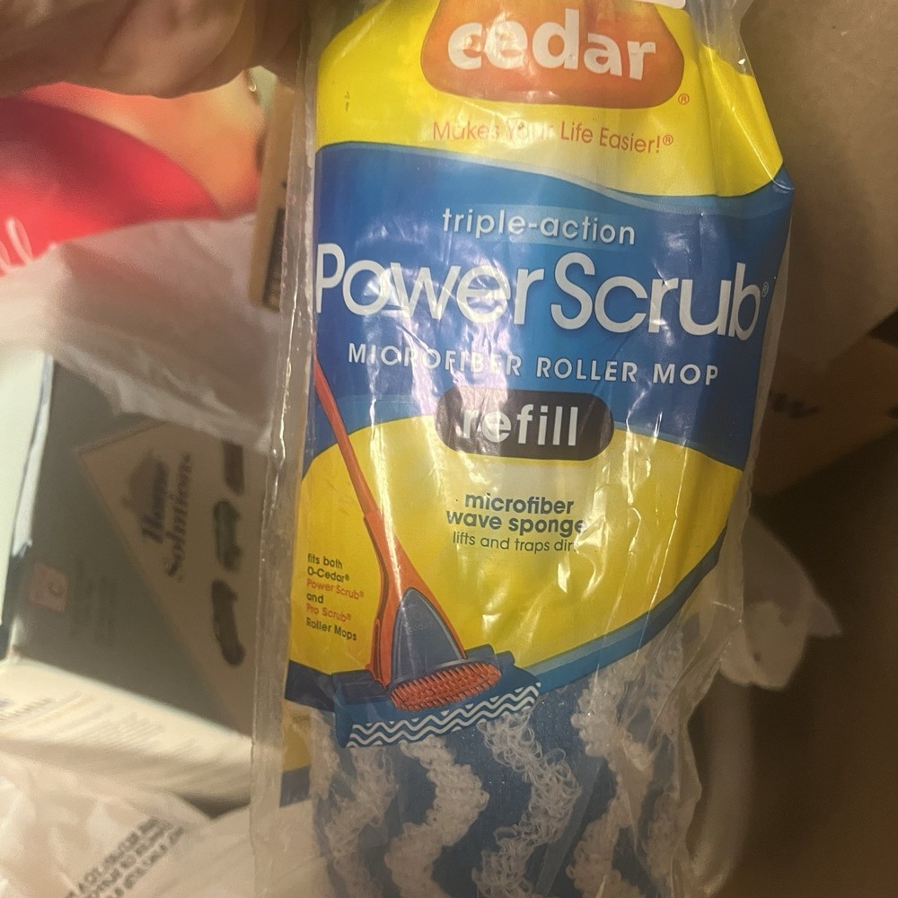 O-Cedar Microfiber Power Scrub Replacement Roller Mop Head Refill New