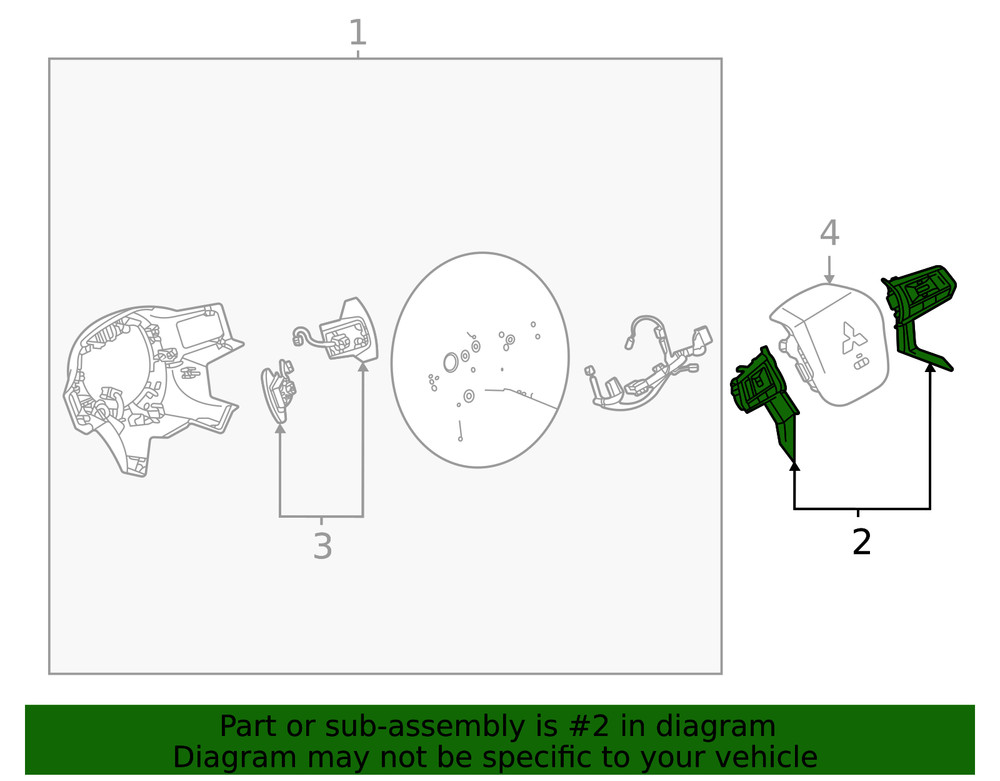 Genuine Mitsubishi Switch Assembly 8616A205