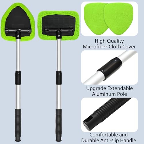 20 Pieces Windshield Cleaner Tool, Inside Car Windshield Cleaning Tool green