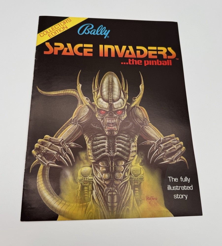 Bally Space Invaders Pinball Machine Flyer Collector's Edition Original Comic