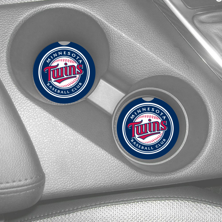 MINNESOTA TWINS RUBBER CAR COASTERS SET (2) MLB