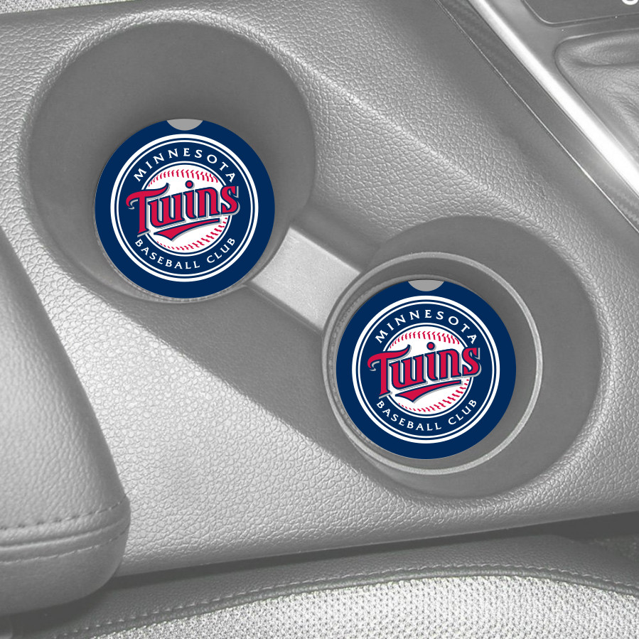 MINNESOTA TWINS RUBBER CAR COASTERS SET (2)