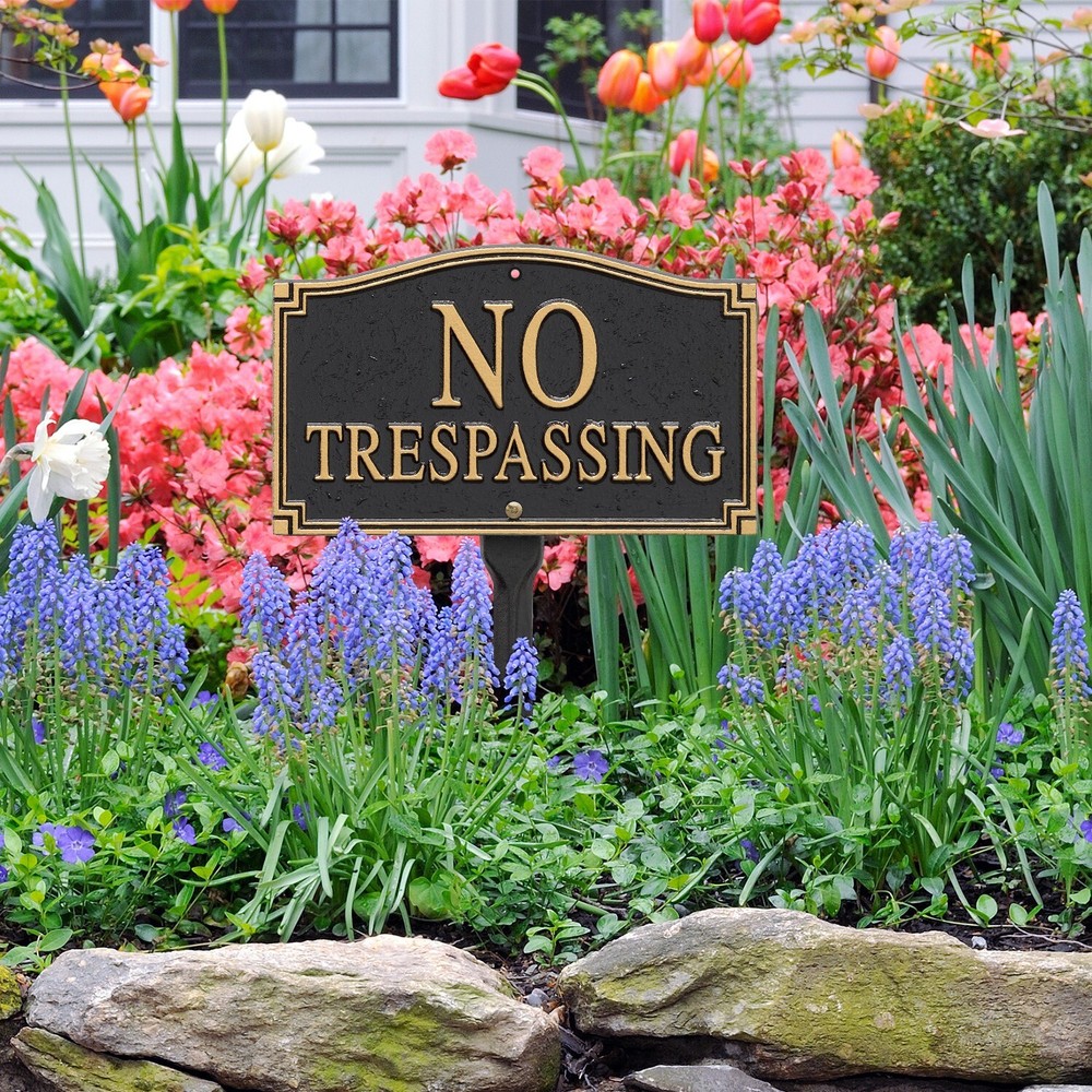No Trespassing Lawn/Wall Statement Sign