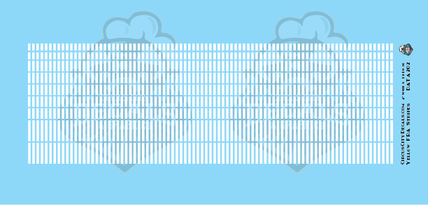 FRA 224 White Stripe Waterslide HO Scale Decal Set