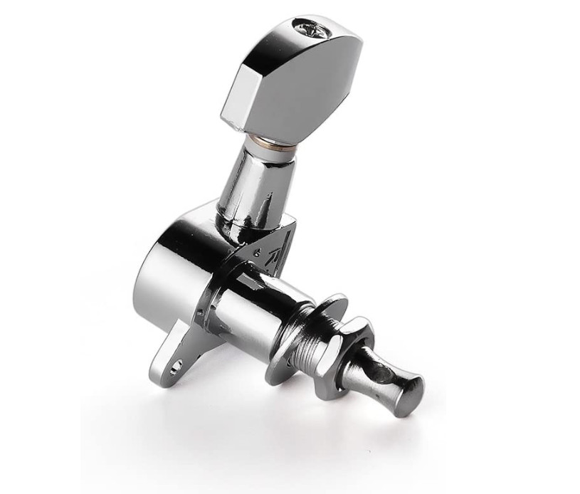 SumDirect Guitar String Tuning Pegs Tuner Machine Heads Knobs 3R3L 6 Pack Chrome