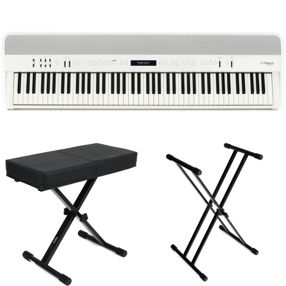 Roland FP-90X Digital Piano Essentials Bundle- White