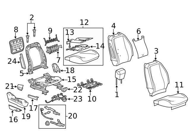 Genuine GM Seat Back Cover 20892546