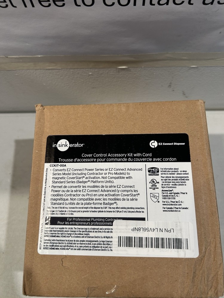 CCKIT-00A Insinkerator Cover Control Accessory Kit with Cord New OEM InSinkerat