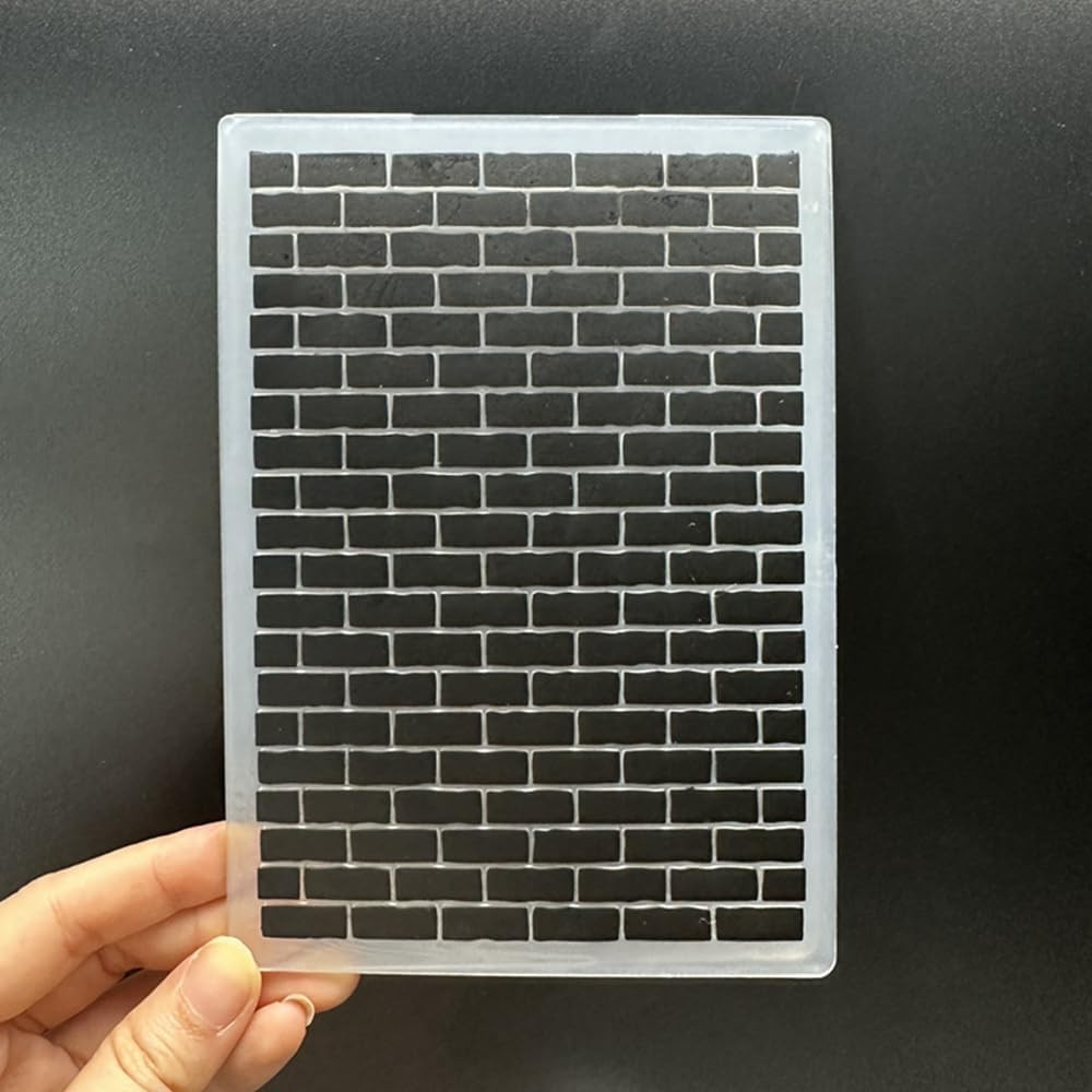 Christmas Brick Wall Texture Embossing Folder - 3D Textured Stamping, Ideal for