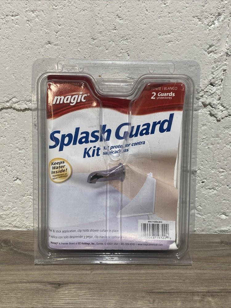 Magic Splash Guard Kit White 2-Pack for Shower Bath