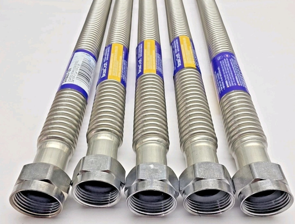 Water Heater Conector SWB00-18N, 3/4 FIP X 3/4 FIP X 18" Box Of 25 Brasscraft