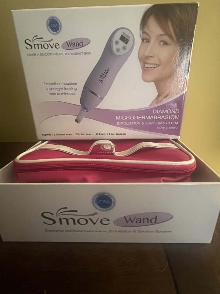 S'move Wand Diamond Microdermabrasion and Suction System with storage bag EUC