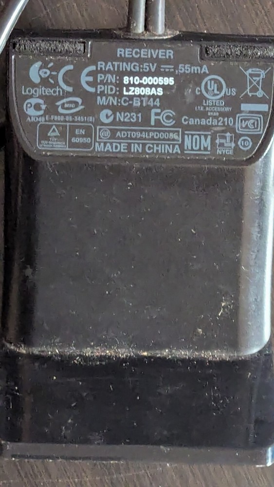 Logitech Connect Receiver; 810-000595 -read description -