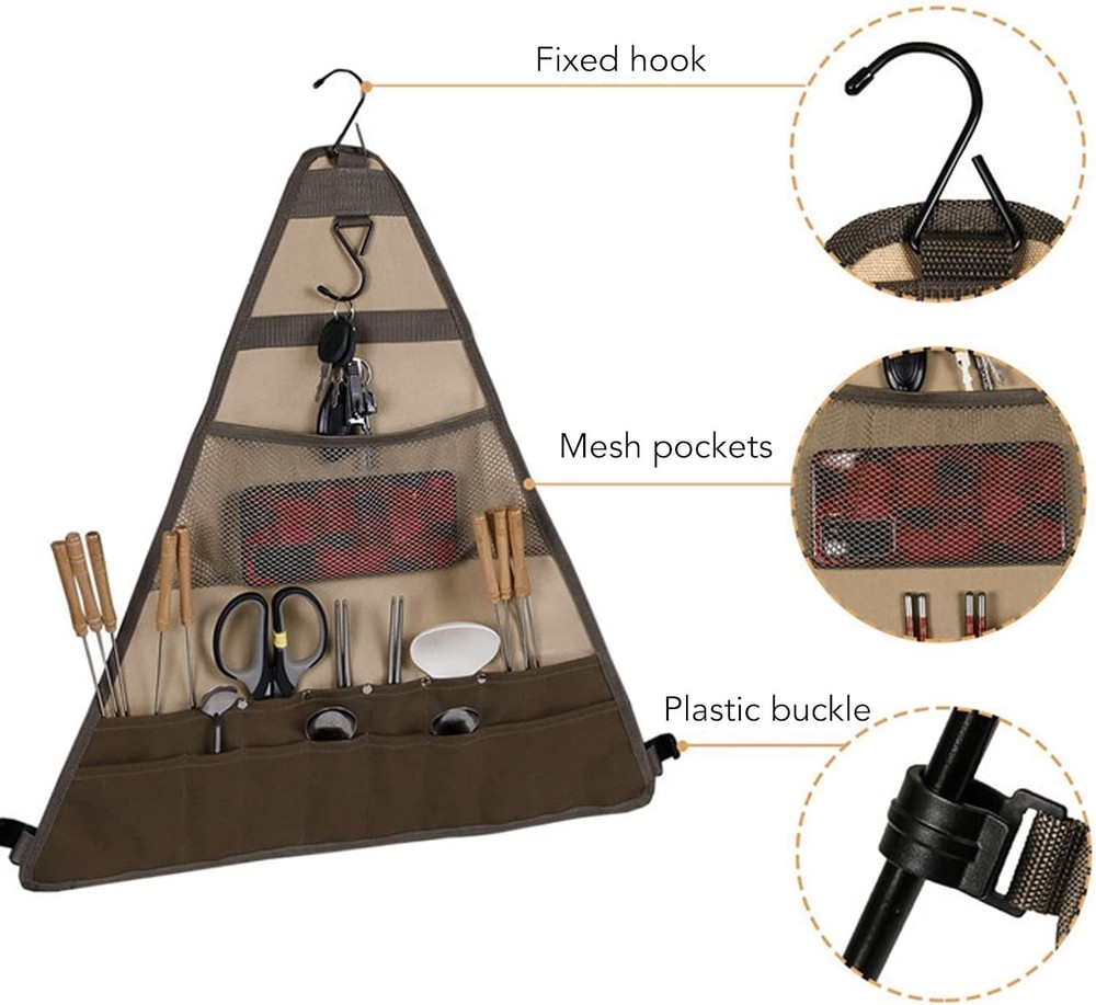 Multi-functional Camping Tableware Storage Bag Canvas