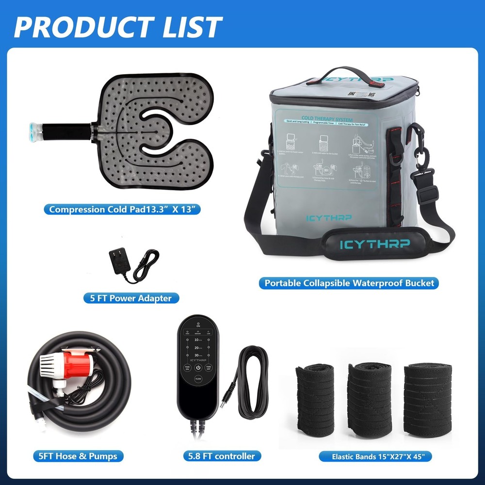 Cold Therapy Machine with Programmable Timer, Portable Ice Machine for Knee A...