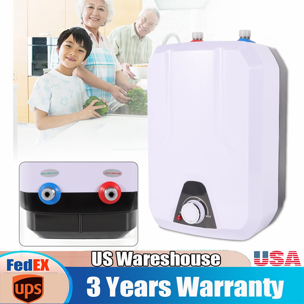 Mini 6L Hot Water Heater Electric On Demand House Shower Sink 1500W Kitchen