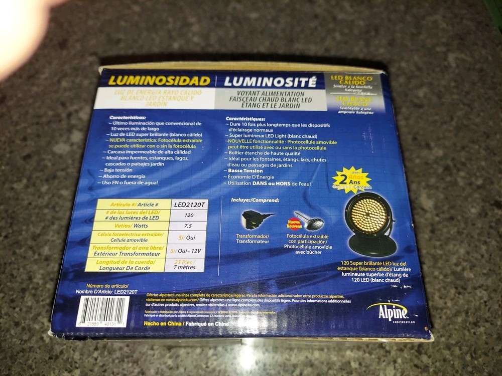 Alpine Warm White LED Light w/stake, waterproof
