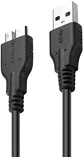 QCEs USB 3.0 Micro Cable, External Hard Drive Cable Type 1.6Ft, Black