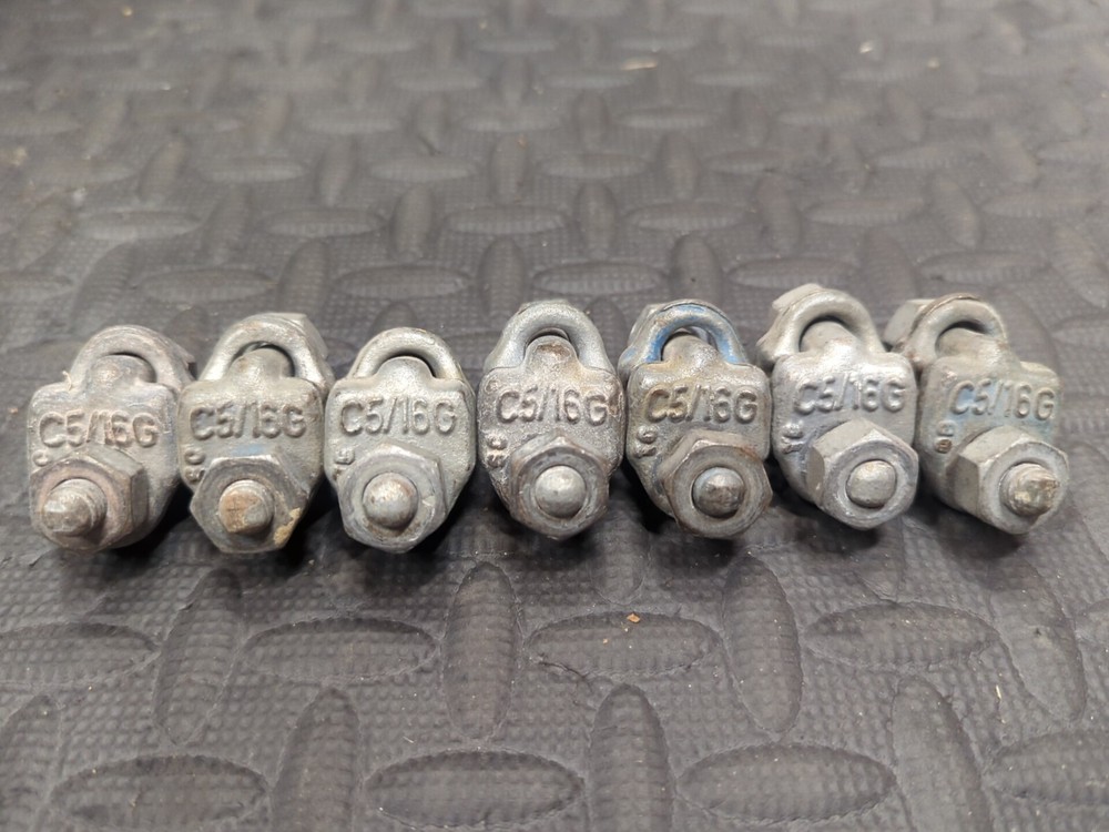 Hot Dip Galvanized Double Saddle Clips 5/16" Wire Rope Cable