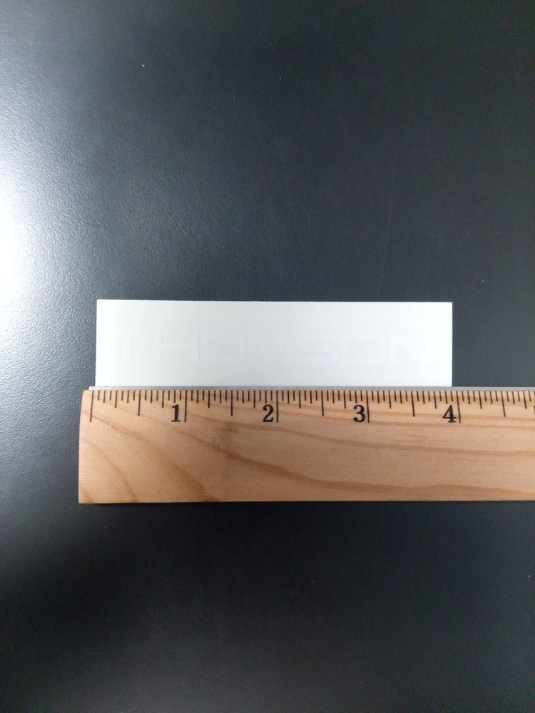 4" Thomson Decal/Sticker White On Clear