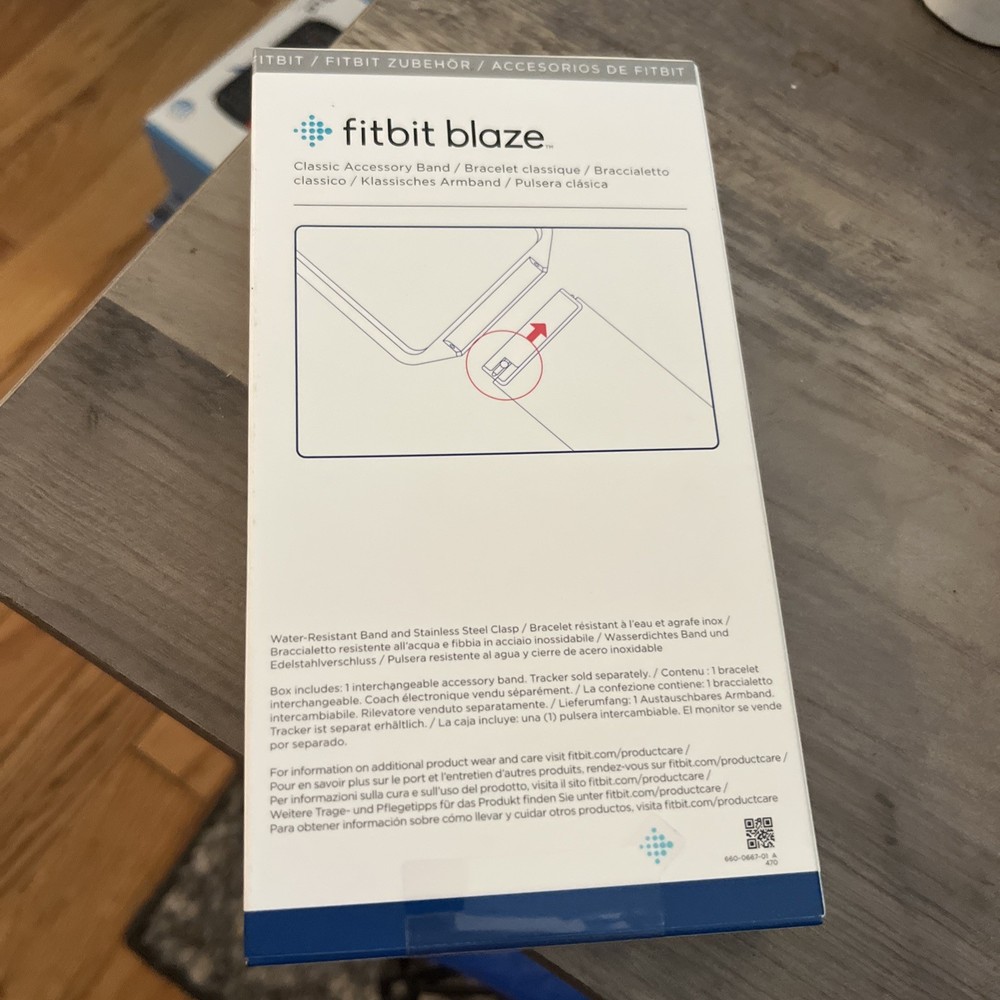 Fitbit Blaze Classic Accessory Band Size Large Blue NIB