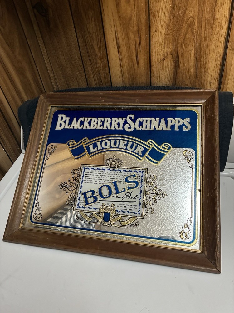BOLS BlackBerry Schnapps Liqueur Glass Mirror