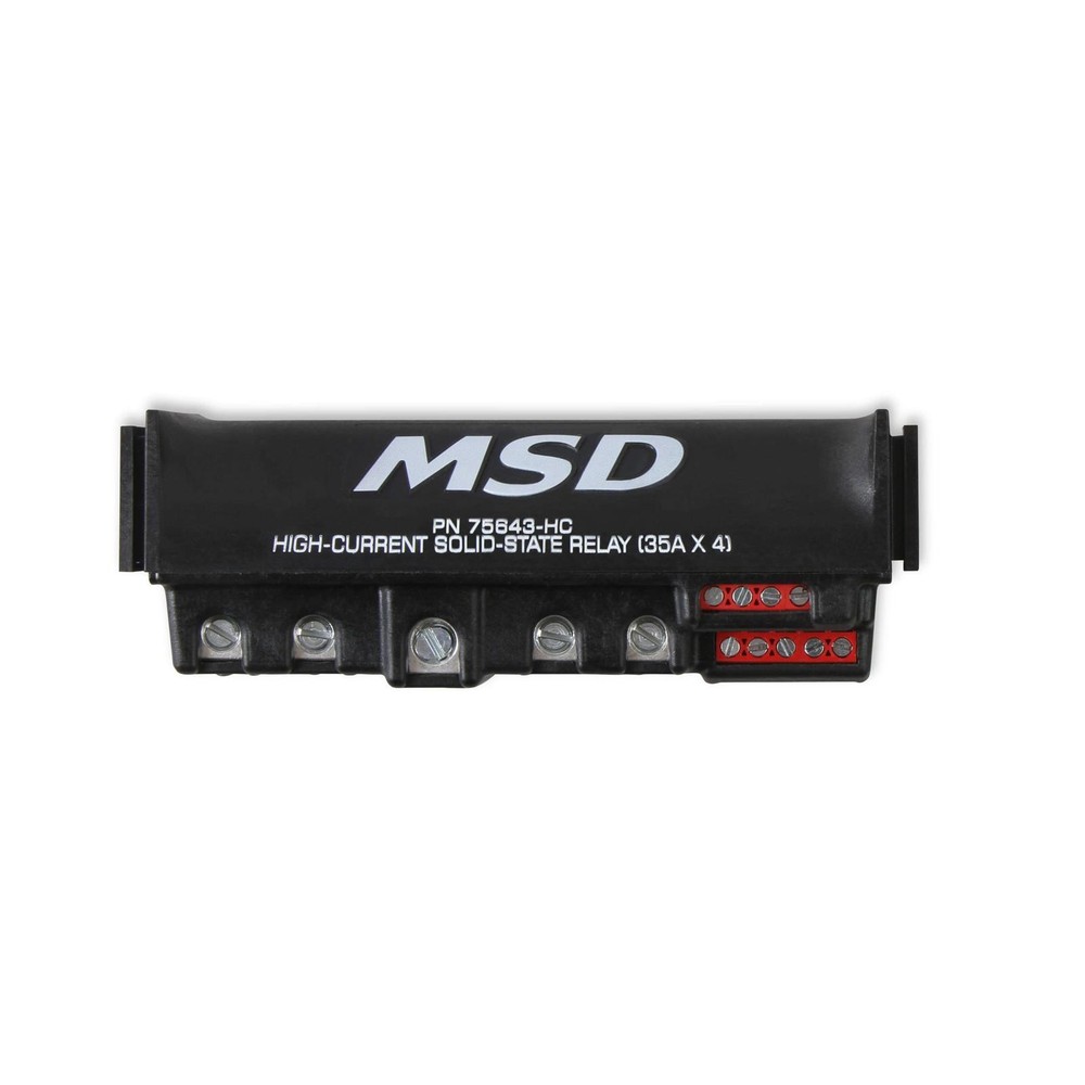 MSD 75643-HC High-Current Solid-State Relay, 35 Amp x4, Black