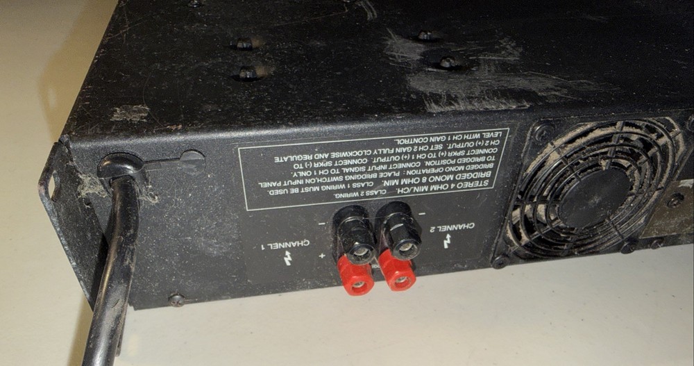 QSC MX-1500A Professional Power Amplifier - Powers On, Untested