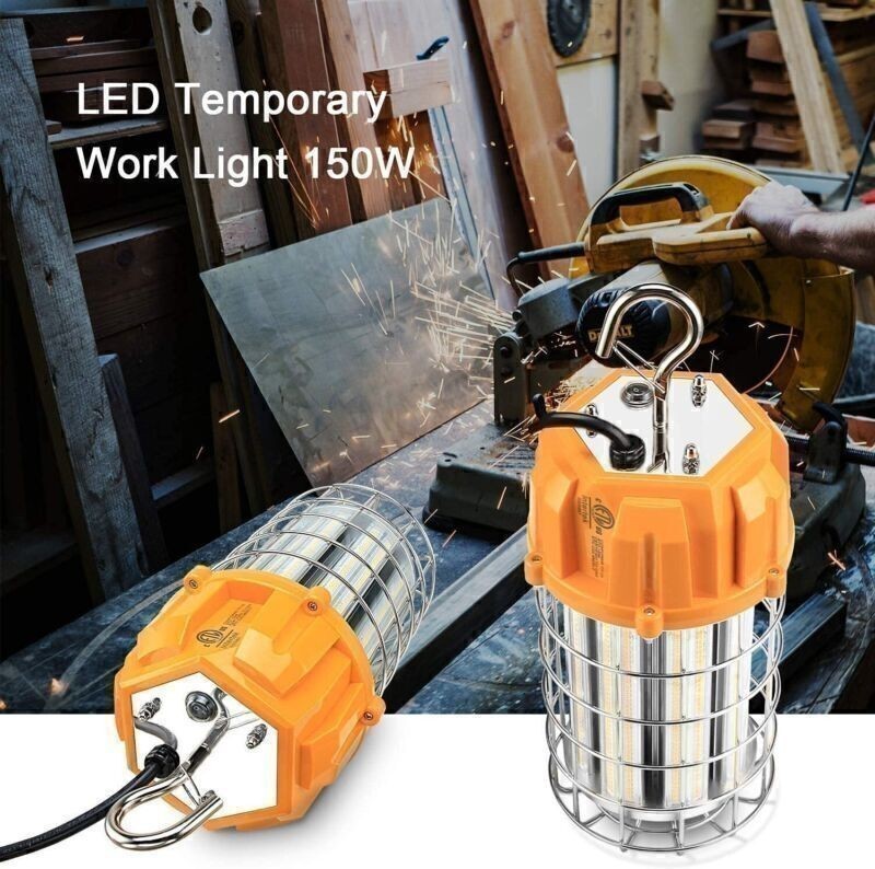 150W LED Temporary Work Light Light Construction Hanging Lamp 5000K Bright Light