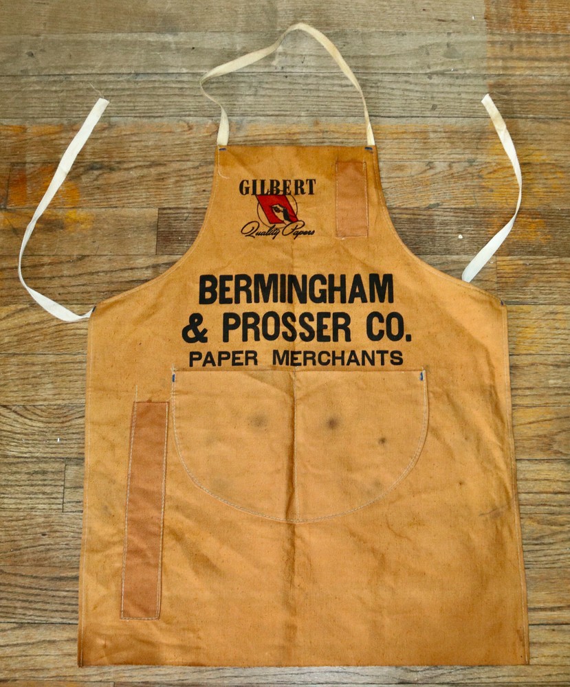 Gilbert Quality Papers advertising work apron