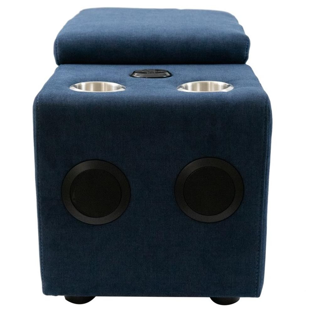 Pixie Modular Speaker Console Bluetooth USB Cupholders Navy Fabric