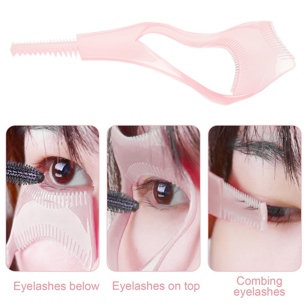 QIYUDA 3 Pcs Mascara Shield Applicator Guard, 3 in 1 Protector Tool powdered