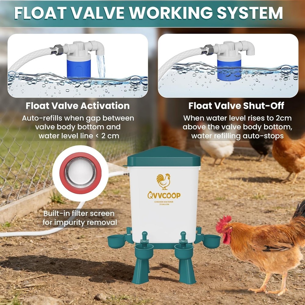 Automatic Chicken Waterer Large Chicken Waterer System Pou