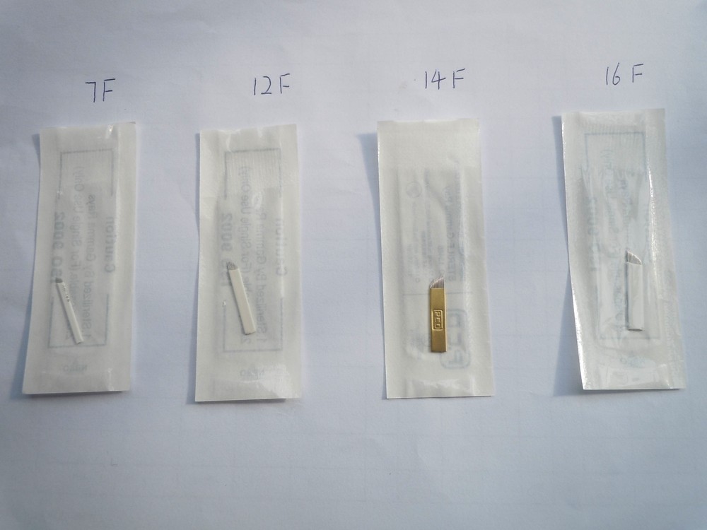 40PC Permanent Makeup Tattoo 7/12/14/16 Microblading Needle Each 10 Ink Cup Set