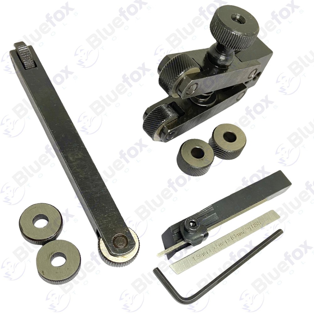9PC KNURLING AND PARTING TOOL KIT SET BLUEFOX TOOLS NEW