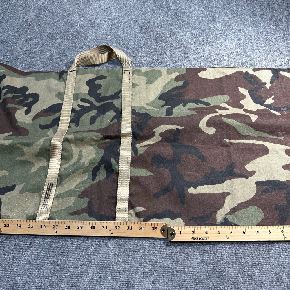US Military Duffle Bag Green Camo Carry Strap Adjustable Ends