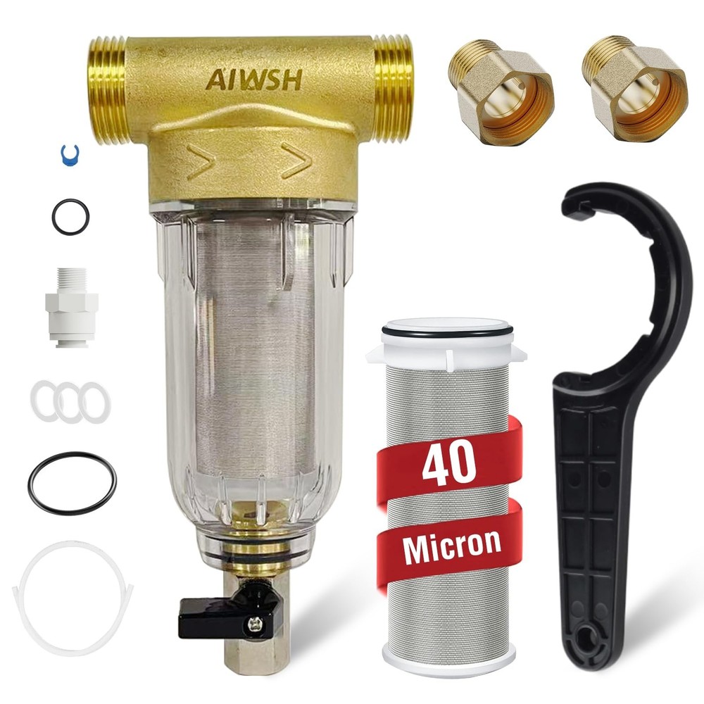 40 Micron Spin Down Sediment Whole House Water Filter System