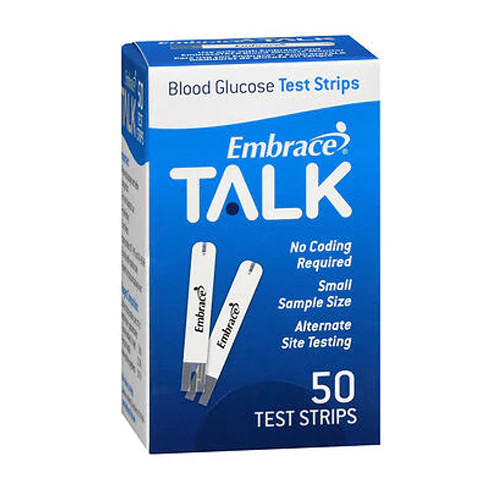 Talk Blood Glucose Test Strips 50 Count  by Embrance