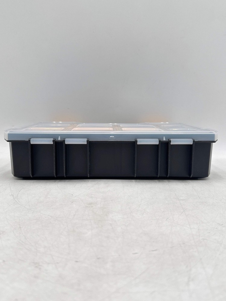 Small Parts Organizer & Tool Box with 10 Compartments, Stackable Storage (72117)