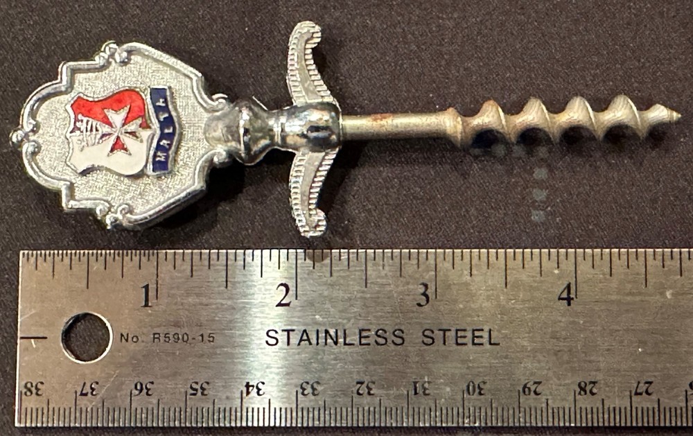 Vintage Souvenir Corkscrew from Malta