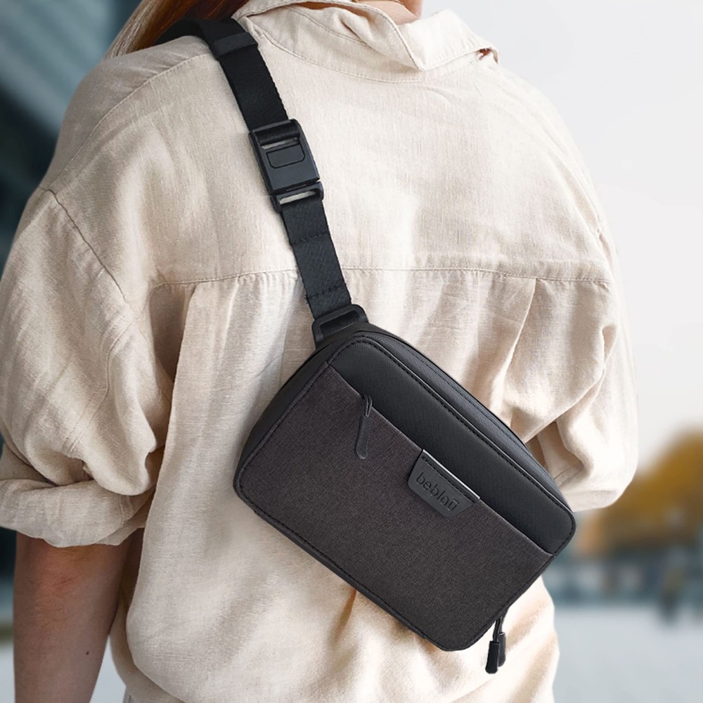 Beblau POUCH Electronics Accessories Organizer Bag | Adjustable strap | Zippe...